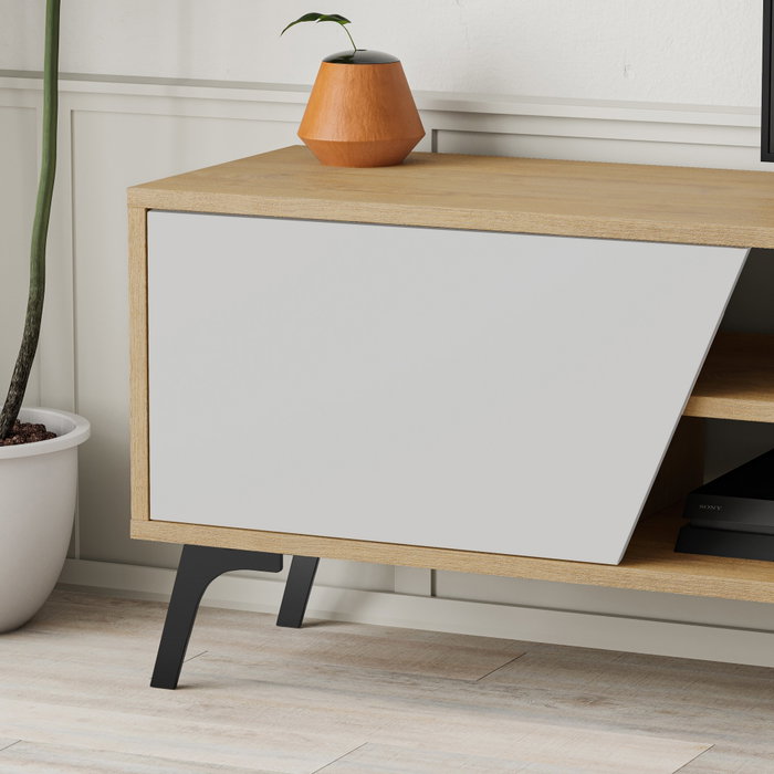 Hanah Home Soporte de TV Fiona - Roble, Blanco Hanah Home Soporte de TV Fiona - Roble, Blanco